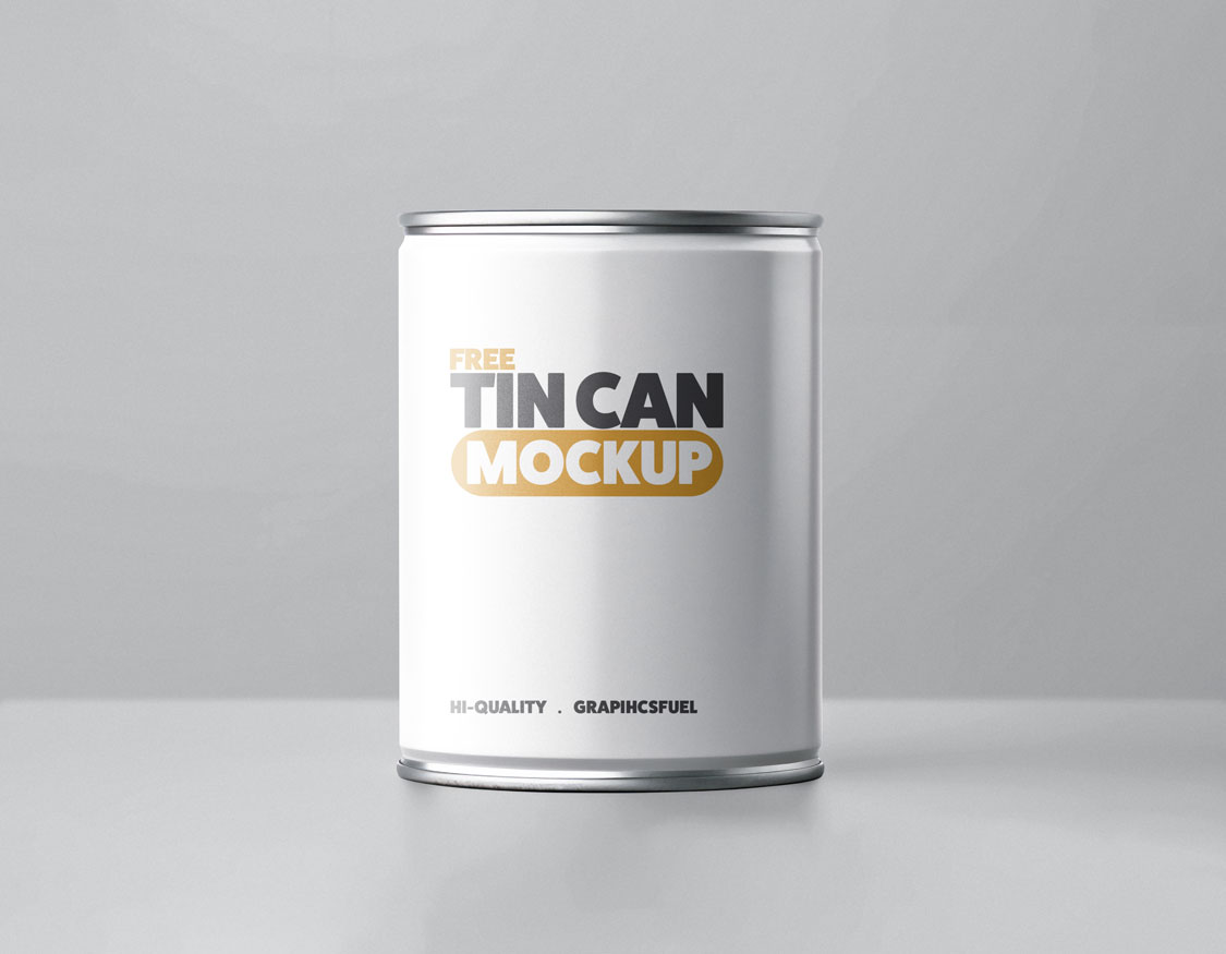 tin can packaging mockup